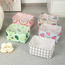 Load image into Gallery viewer, 1Pc Cosmetic Desktop Storage Box Foldable Bins Basket Box Container Mini Cute Fabric Organizer Small Canvas Toy Organizer
