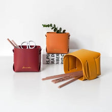 Load image into Gallery viewer, 1Pc Home Creative Desktop Leather Organizer Basket Pen Holder Clutter Key Headphones Storage Box Makeup Organizer Basket
