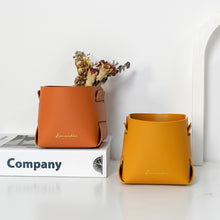 Load image into Gallery viewer, 1Pc Home Creative Desktop Leather Organizer Basket Pen Holder Clutter Key Headphones Storage Box Makeup Organizer Basket
