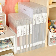 Load image into Gallery viewer, 1Pc File Storage Box A4 File Labelable Double Buckle Transparent Save Desktop Space Storage Office File Favorites Folder Home Office
