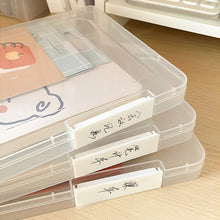 Load image into Gallery viewer, 1Pc File Storage Box A4 File Labelable Double Buckle Transparent Save Desktop Space Storage Office File Favorites Folder Home Office
