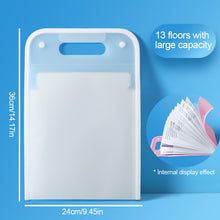 Load image into Gallery viewer, File Folder Multi-pages 13 Pockets Large Capacity Vertical Expandable Bag Paper Document Accordion File Organizer
