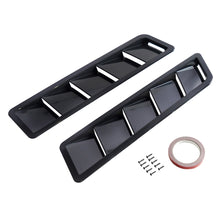 Load image into Gallery viewer, 2pcs Universal Car Front Bonnet Vents Hood Cover Carbon Fiber Black Hood Cooling Panel Decoration Exterior Accessories
