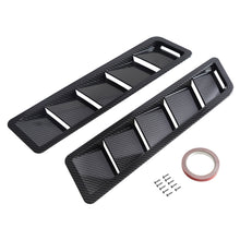 Load image into Gallery viewer, 2pcs Universal Car Front Bonnet Vents Hood Cover Carbon Fiber Black Hood Cooling Panel Decoration Exterior Accessories
