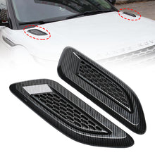 Load image into Gallery viewer, 2Pcs Universal Carbon Fiber Car Air Intake Inlet Bonnet Hoods Scoop Decoration Cover Vents Sticker Decorative Cover Tuning Accessories
