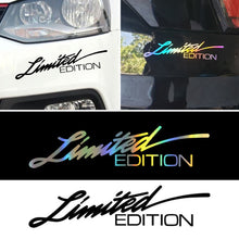 Load image into Gallery viewer, Creative Car LIMITED EDITION Stickers English Reflective Laser Sticker Auto Body Decoration Car Lamp Eyebrow Vinyl Decal
