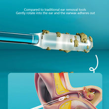 Load image into Gallery viewer, Adhesive Cleaning Earpick Washable Reusable Soft Rubber Head Sticky Earpick Ear Cleaning Ear Wax Removal Tool
