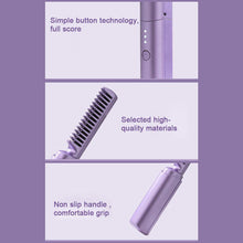 Load image into Gallery viewer, USB Charging Portable Mini Hair Straightener Curling Iron Adjustable Temperature Dual-purpose Hair Straightener Hair Style Tool
