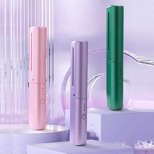 Load image into Gallery viewer, USB Charging Portable Mini Hair Straightener Curling Iron Adjustable Temperature Dual-purpose Hair Straightener Hair Style Tool
