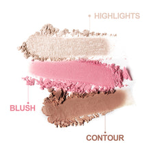 Load image into Gallery viewer, 3 in 1 Highlight Blush Contouring Makeup Palette Waterproof Long-lasting Stereoscopic Contour Face Makeup Cosmetics
