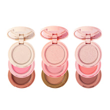 Load image into Gallery viewer, 3 in 1 Highlight Blush Contouring Makeup Palette Waterproof Long-lasting Stereoscopic Contour Face Makeup Cosmetics
