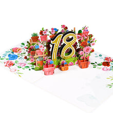Load image into Gallery viewer, 3D Pop Up Anniversary Card 1st 10 21 30 60 Number Figure Greeting Cards for Birthday Wedding
