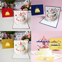 Load image into Gallery viewer, 3D Pop Up Birthday Card for Kids Boy Girl Baby Shower First Birthday Party Greeting Cards Postcards Gifts with Envelope For Family Friends Lover
