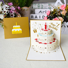 Load image into Gallery viewer, 3D Pop Up Birthday Card for Kids Boy Girl Baby Shower First Birthday Party Greeting Cards Postcards Gifts with Envelope For Family Friends Lover
