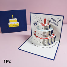 Load image into Gallery viewer, 3D Pop Up Birthday Card for Kids Boy Girl Baby Shower First Birthday Party Greeting Cards Postcards Gifts with Envelope For Family Friends Lover
