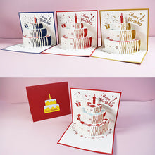Load image into Gallery viewer, 3D Pop Up Birthday Card for Kids Boy Girl Baby Shower First Birthday Party Greeting Cards Postcards Gifts with Envelope For Family Friends Lover
