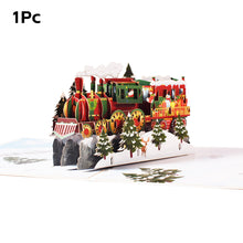 Load image into Gallery viewer, Christmas Tree 3D Pop-Up Card Christmas Blessing Card Santa Elk Christmas Ring New Year Greeting Cards Gift Message Card
