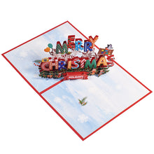 Load image into Gallery viewer, Christmas Tree 3D Pop-Up Card Christmas Blessing Card Santa Elk Christmas Ring New Year Greeting Cards Gift Message Card
