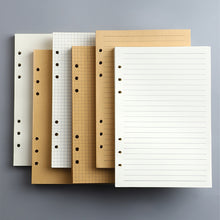 Load image into Gallery viewer, A6/A5 Loose Leaf Notebook Refill Spiral Binder Inner Page Blank Line Diary Agenda Planner School Stationery Office Supplies
