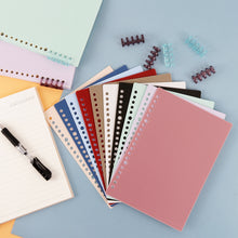 Load image into Gallery viewer, A5 Retro Color DIY Loose-leaf Notebook Accessories Creative Detachable Assembly 20 Holes Loose-leaf Ring Loose-leaf Cover Page Book
