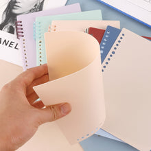 Load image into Gallery viewer, A5 Retro Color DIY Loose-leaf Notebook Accessories Creative Detachable Assembly 20 Holes Loose-leaf Ring Loose-leaf Cover Page Book
