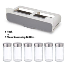 Load image into Gallery viewer, Kitchen Spice Rack Self-adhesive Wall-mounted Under-Shelf Seasoning Bottle Storage Rack Spice Organizer Kitchen Storage Rack
