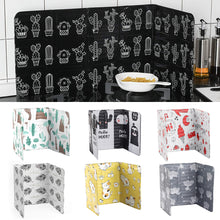 Load image into Gallery viewer, Aluminium Foil Kitchen Oil Anti Splatter Shield Guard Cooking Frying Oil Splash Screen Cover Foldable Scald Proof Board Wall Tile Protector

