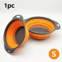 Load image into Gallery viewer, Collapsible Colander Silicone Folding Drain Basket Fruit Vegetable Washing Basket Foldable Strainer Kitchen Storage Tool
