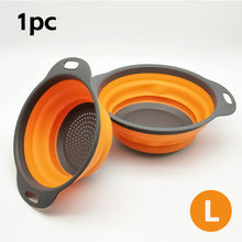 Load image into Gallery viewer, Collapsible Colander Silicone Folding Drain Basket Fruit Vegetable Washing Basket Foldable Strainer Kitchen Storage Tool
