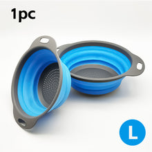 Load image into Gallery viewer, Collapsible Colander Silicone Folding Drain Basket Fruit Vegetable Washing Basket Foldable Strainer Kitchen Storage Tool
