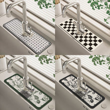 Load image into Gallery viewer, Sink Faucet Drain Pad Table Mat Toilet Diatom Mud Absorbent Pad Non-slip Anti-mildew Mat for Kitchen Countertop Dining
