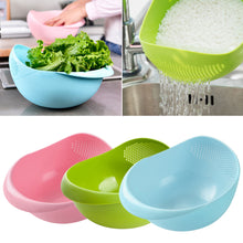 Load image into Gallery viewer, Rice Sieve Plastic Colander Kitchen Drain Basket with Handles Rice Bowl Strainer Strainer Basket Sink Drain Kitchen Tools

