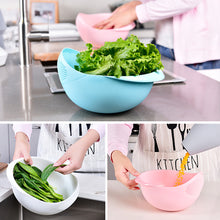 Load image into Gallery viewer, Rice Sieve Plastic Colander Kitchen Drain Basket with Handles Rice Bowl Strainer Strainer Basket Sink Drain Kitchen Tools
