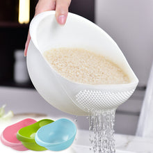 Load image into Gallery viewer, Rice Sieve Plastic Colander Kitchen Drain Basket with Handles Rice Bowl Strainer Strainer Basket Sink Drain Kitchen Tools
