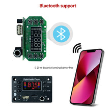 Load image into Gallery viewer, Car Audio DC 12V MP3 Bluetooth 5.0 WMA WAV APE Decoder Board Hands-free Microphone USB TF FM Radio Mp3 Music Player Speaker
