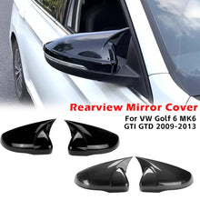 Load image into Gallery viewer, 2Pcs Car Door Side Mirror Covers Sides Rearview Cover For VW Volkswagen Golf 6 MK6 GTI GTD 2009-2013 ABS Auto Exterior Accessories
