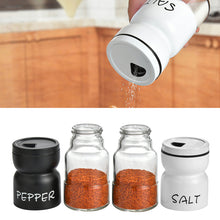 Load image into Gallery viewer, Farmhouse Salt And Pepper Shakers Set With Adjustable Lids, Modern Home Country Kitchen Decor, Cute Shaker Set
