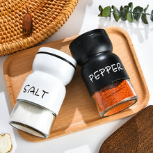 Load image into Gallery viewer, Farmhouse Salt And Pepper Shakers Set With Adjustable Lids, Modern Home Country Kitchen Decor, Cute Shaker Set
