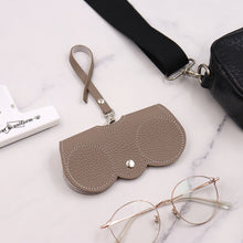 Load image into Gallery viewer, 1Pc Convenient Anti Pressure Glasses Bag PU Leather Spectacle Case Sunglasses Storage Hanging Bag Glasses Case Protective Cover
