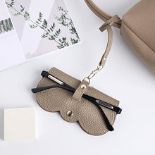 Load image into Gallery viewer, 1Pc Convenient Anti Pressure Glasses Bag PU Leather Spectacle Case Sunglasses Storage Hanging Bag Glasses Case Protective Cover
