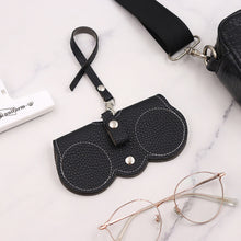 Load image into Gallery viewer, 1Pc Convenient Anti Pressure Glasses Bag PU Leather Spectacle Case Sunglasses Storage Hanging Bag Glasses Case Protective Cover

