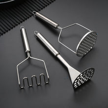 Load image into Gallery viewer, Stainless Steel Potato Masher Manual Fruit Vegetable Pressure Mud Machine Kitchen Children Food Crusher Complementary Gadget
