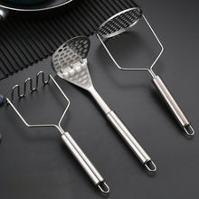 Load image into Gallery viewer, Stainless Steel Potato Masher Manual Fruit Vegetable Pressure Mud Machine Kitchen Children Food Crusher Complementary Gadget
