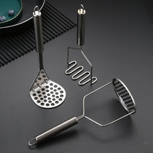 Load image into Gallery viewer, Stainless Steel Potato Masher Manual Fruit Vegetable Pressure Mud Machine Kitchen Children Food Crusher Complementary Gadget
