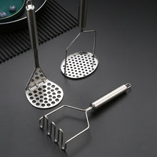 Load image into Gallery viewer, Stainless Steel Potato Masher Manual Fruit Vegetable Pressure Mud Machine Kitchen Children Food Crusher Complementary Gadget
