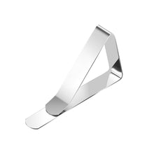 Load image into Gallery viewer, 6Pcs Tablecloth Clamps Stainless Steel Table Cover Clips Anti-Slip Table Cloth Holder Clip Wedding Table Cloth Cover Fix Clips
