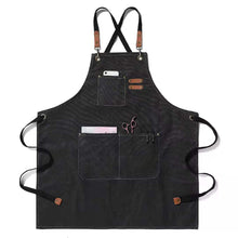 Load image into Gallery viewer, 1Pc Thickened Canvas Apron Kitchen Apron Halter Neck Apron Water Proof Oil Proof Coffee Shop Fashion Adult Apron
