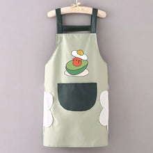 Load image into Gallery viewer, 1Pc Waterproof Kitchen Apron Hand-wiping Oil-Proof Avocado Pattern Cooking Apron Chef Apron With Big Pocket Women Baking BBQ Accessories
