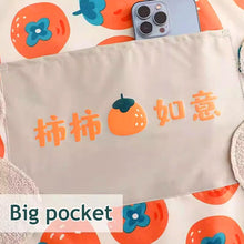 Load image into Gallery viewer, 1Pc Waterproof Kitchen Apron Hand-wiping Oil-Proof Orange Pattern Cooking Apron Chef Apron With Big Pocket Women Baking BBQ Accessories

