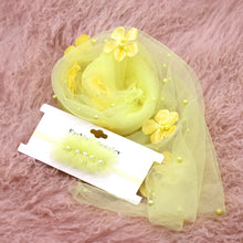 Load image into Gallery viewer, Newborn Baby Photography Props Long Wrap Chiffon Beads Flower Decoration DIY Photo Props Blanket with Headbands
